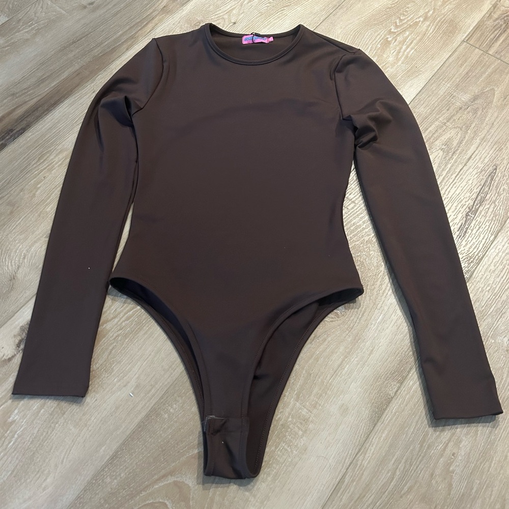 Brown Edikted Open Back Bodysuit